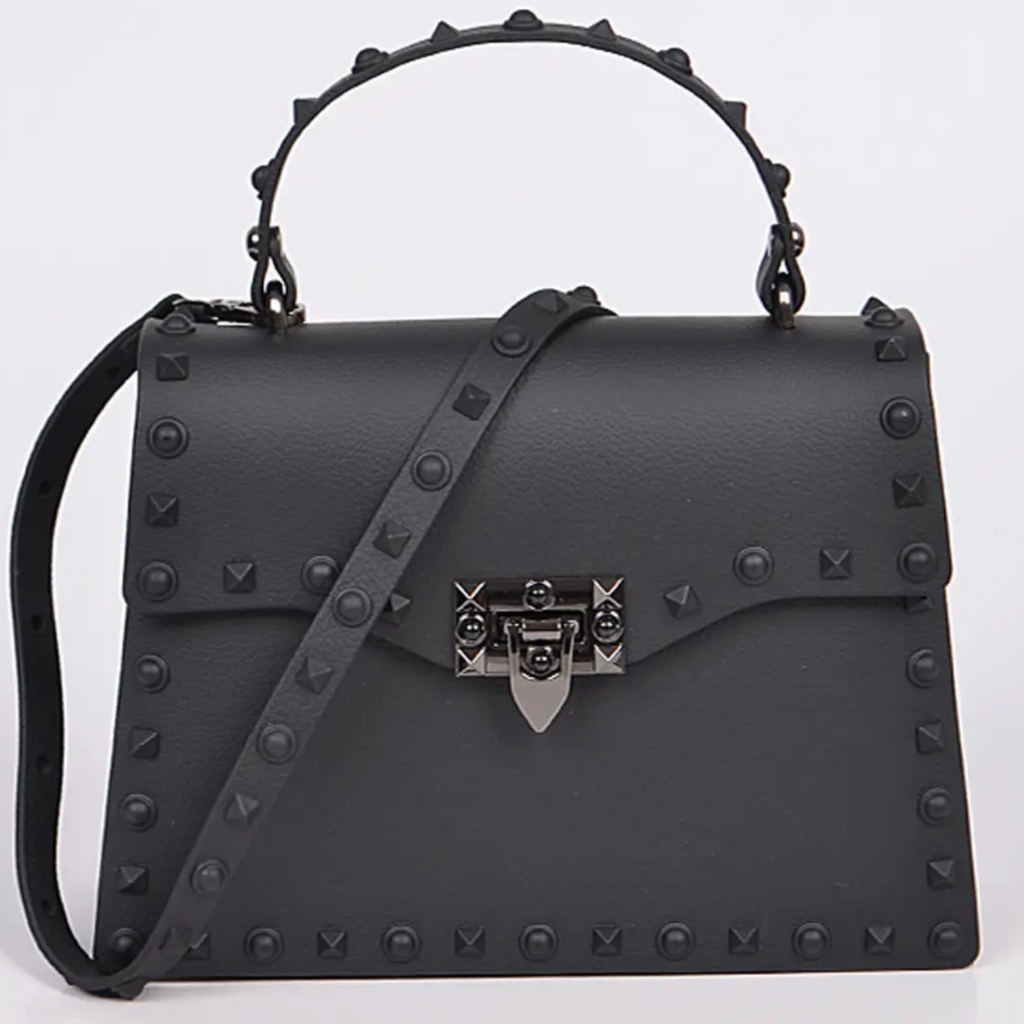 Nwt Blackout Studded Pvc Handbag